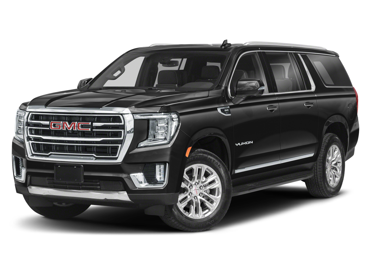 2021 GMC Yukon XL SLT in Summit White — front three-quarter view