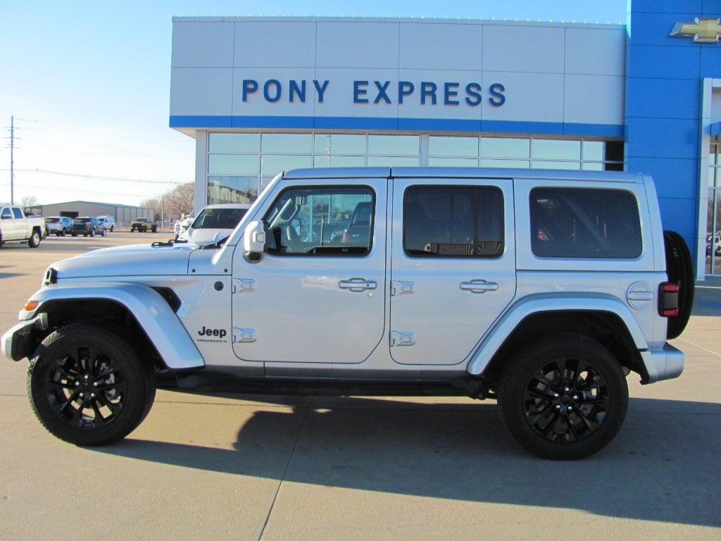2023 Jeep Wrangler High Altitude in Silver — front three-quarter view