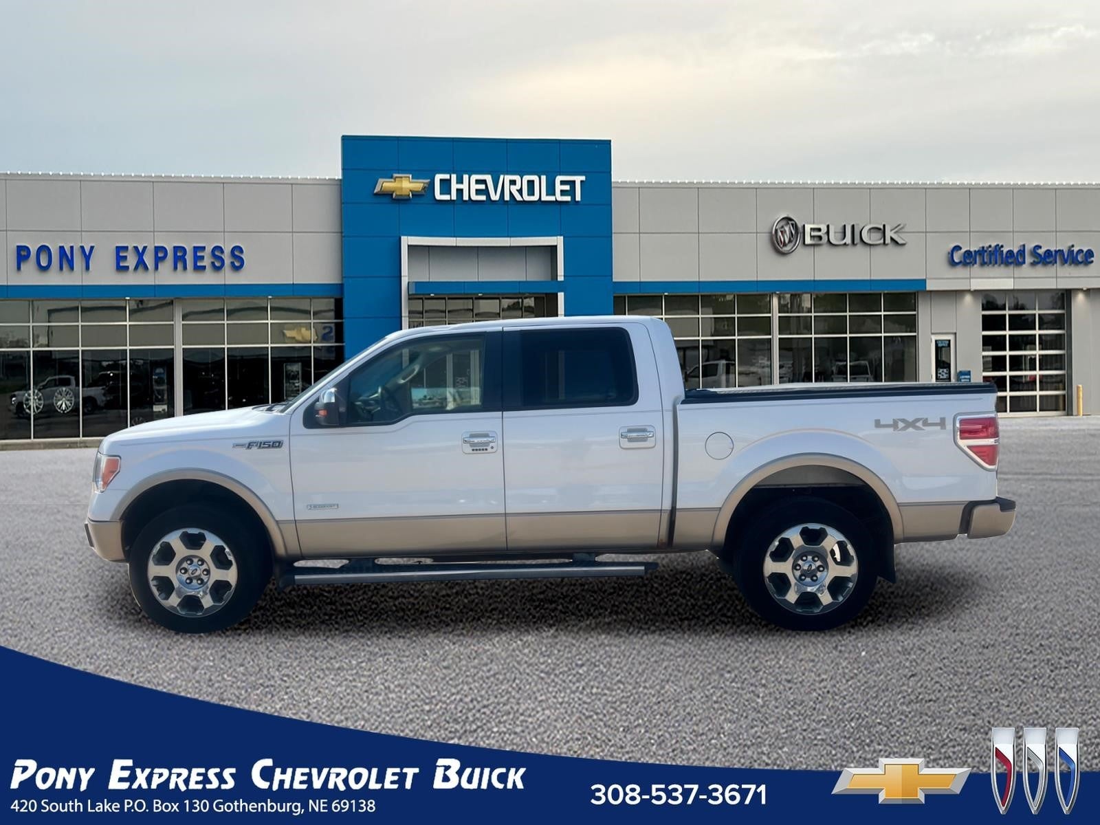 2011 Ford F-150 XLT in White — front three-quarter view