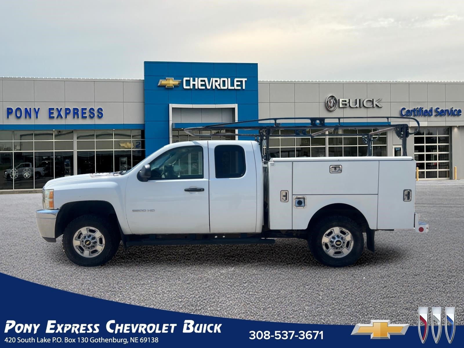 2011 Chevrolet Silverado 2500 HD Work Truck in Summit White — front three-quarter view
