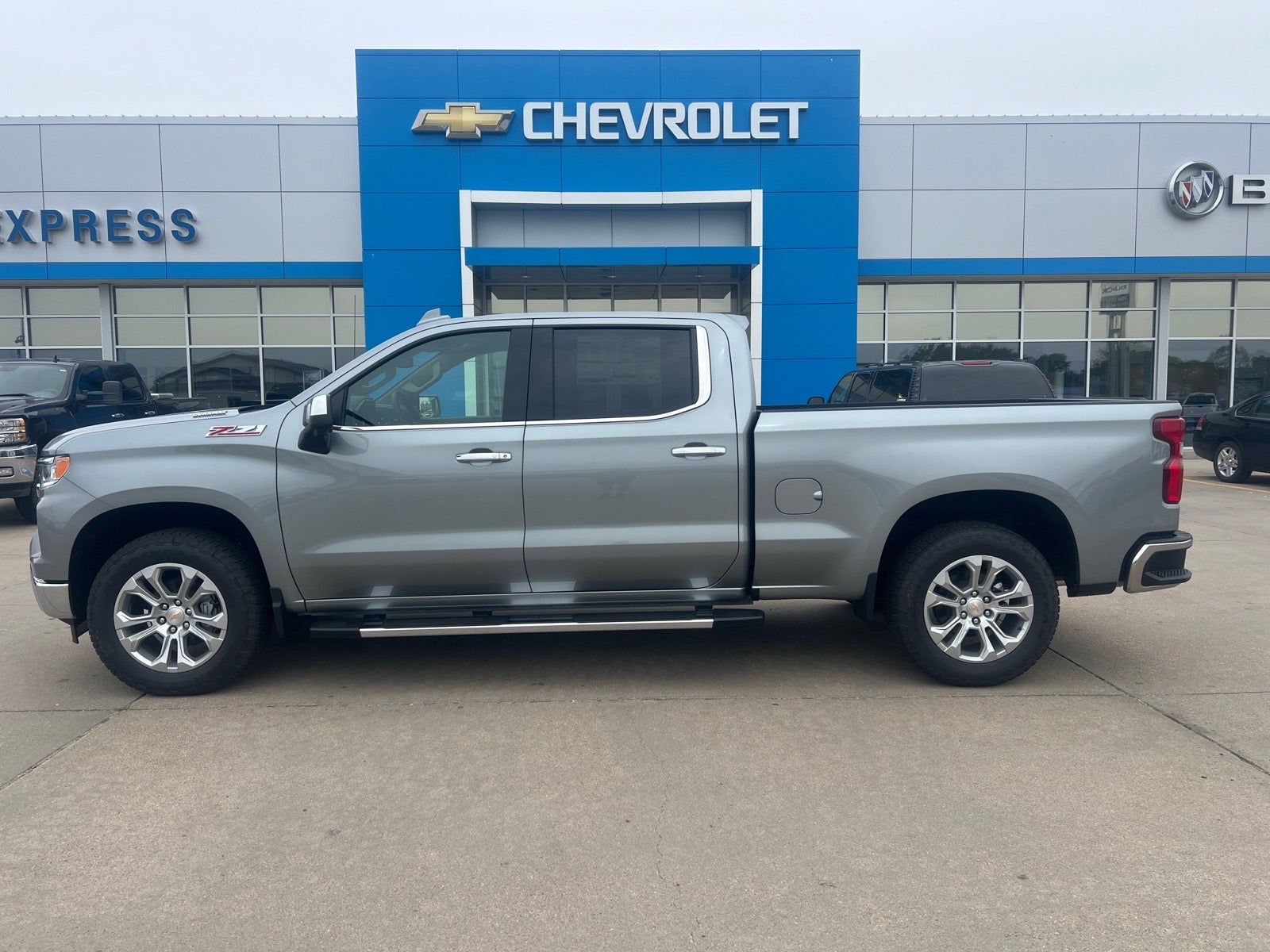 2026 Chevrolet Silverado 1500 LTZ in Sterling Gray Metallic — front three-quarter view
