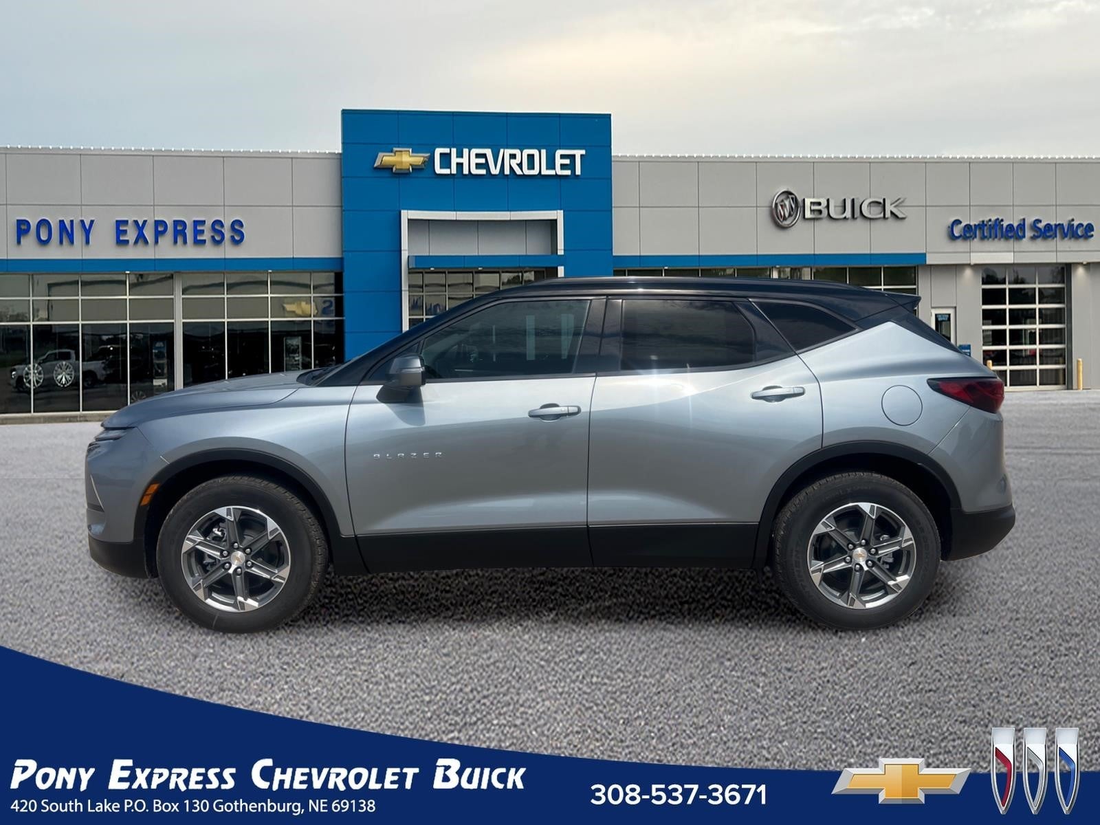 2026 Chevrolet Blazer 3LT in Sterling Gray Metallic — front three-quarter view
